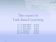 The report of Task-Based Learning PowerPoint PPT Presentation