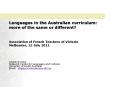 Languages in the Australian curriculum: PowerPoint PPT Presentation