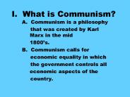 I. What is Communism?
