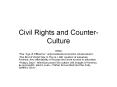Civil Rights and Counter-Culture PowerPoint PPT Presentation