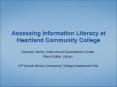 Assessing Information Literacy at Heartland Community College PowerPoint PPT Presentation