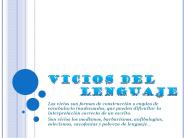Vicios del    lenguaje