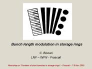Bunch length modulation in storage rings