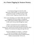 I A mechanical digger wrecks the drill, Spins up a dark shower of roots and mould. Labourers swarm in behind, stoop to fill Wicker creels. Fingers go dead in the cold.  Like crows attacking crow-black fields, they stretch A higgledy line from hedge to PowerPoint PPT Presentation