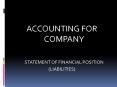 ACCOUNTING FOR COMPANY PowerPoint PPT Presentation