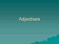 Adjectives PowerPoint PPT Presentation