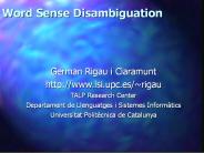Word Sense Disambiguation