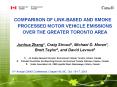 COMPARISON OF LINK-BASED AND SMOKE PROCESSED MOTOR VEHICLE EMISSIONS OVER THE GREATER TORONTO AREA PowerPoint PPT Presentation