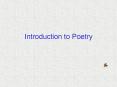 Introduction to Poetry PowerPoint PPT Presentation