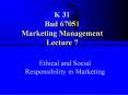 K 31 Bad 67051 Marketing Management Lecture 7 PowerPoint PPT Presentation