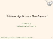 Database Application Development