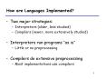 How are Languages Implemented? PowerPoint PPT Presentation