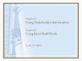 Chapter 22 Using Stakeholder Information  Chapter 23 Completed Staff Work PowerPoint PPT Presentation