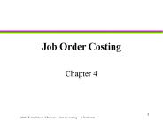 Job Order Costing