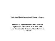 Indexing Multidimensional Feature Spaces