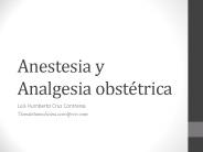 Anestesia y Analgesia obst