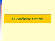 La Auditoria Externa
