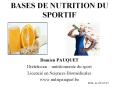 BASES DE NUTRITION DU SPORTIF PowerPoint PPT Presentation