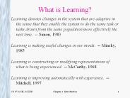 What is Learning?