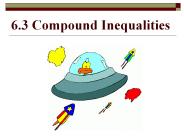 6.3 Compound Inequalities