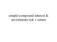 simple/compound interest