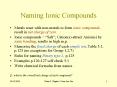 Naming Ionic Compounds PowerPoint PPT Presentation