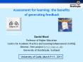 Assessment for learning: the benefits PowerPoint PPT Presentation