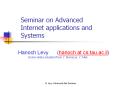 Seminar on Advanced Internet applications and Systems PowerPoint PPT Presentation