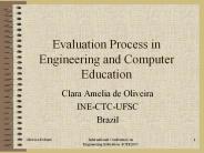 Evaluation Process in Engineering and Computer Education