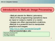 Introduction to MatLab: Image Processing