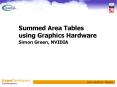 Summed Area Tables using Graphics Hardware PowerPoint PPT Presentation
