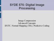 SYDE 575: Digital Image Processing