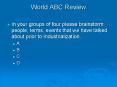 World ABC Review PowerPoint PPT Presentation