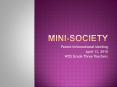 Mini-Society PowerPoint PPT Presentation