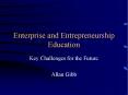 Enterprise and Entrepreneurship Education PowerPoint PPT Presentation