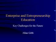 Enterprise and Entrepreneurship Education