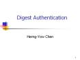 Digest Authentication PowerPoint PPT Presentation