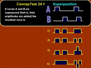 ConcepTest 24.1Superposition