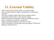 13. External Validity
