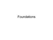 Foundations