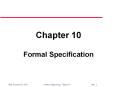 Formal Specification PowerPoint PPT Presentation