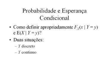 Probabilidade e Esperan