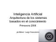 Inteligencia Artificial Arquitectura de los sistemas basados en el conocimiento PowerPoint PPT Presentation
