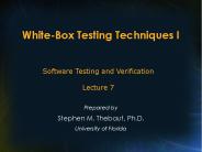 White-Box Testing Techniques I