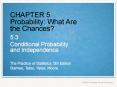 CHAPTER 5 Probability: What Are the Chances? PowerPoint PPT Presentation