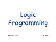 Logic Programming March 27, 2012Tom Lever PowerPoint PPT Presentation