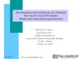 Development and Analysis of a Student Survey for Use in Program Model and Outcomes Assessment PowerPoint PPT Presentation