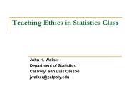 Teaching Ethics in Statistics Class