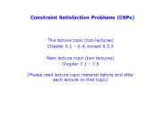 Constraint Satisfaction Problems (CSPs)