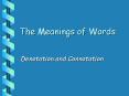 The Meanings of Words PowerPoint PPT Presentation